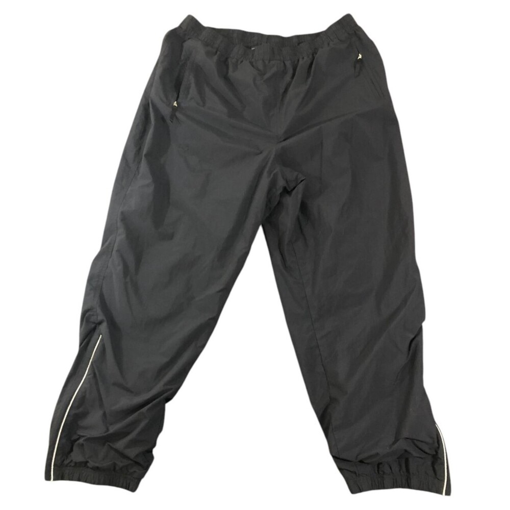 Lands End Windbreaker Pants Womens Black XL Standard Fit